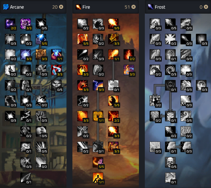 Fire Mage DPS PVE Fireball Build Talents.png