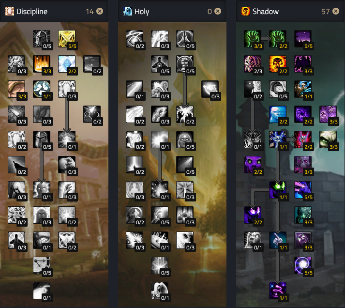 Shadow Priest DPS PVE 4-5 T10 Set Build Talents.png