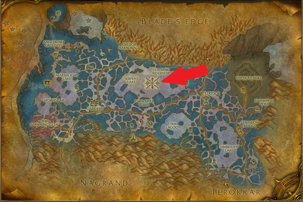 Serpentshrine Cavern Location.jpg